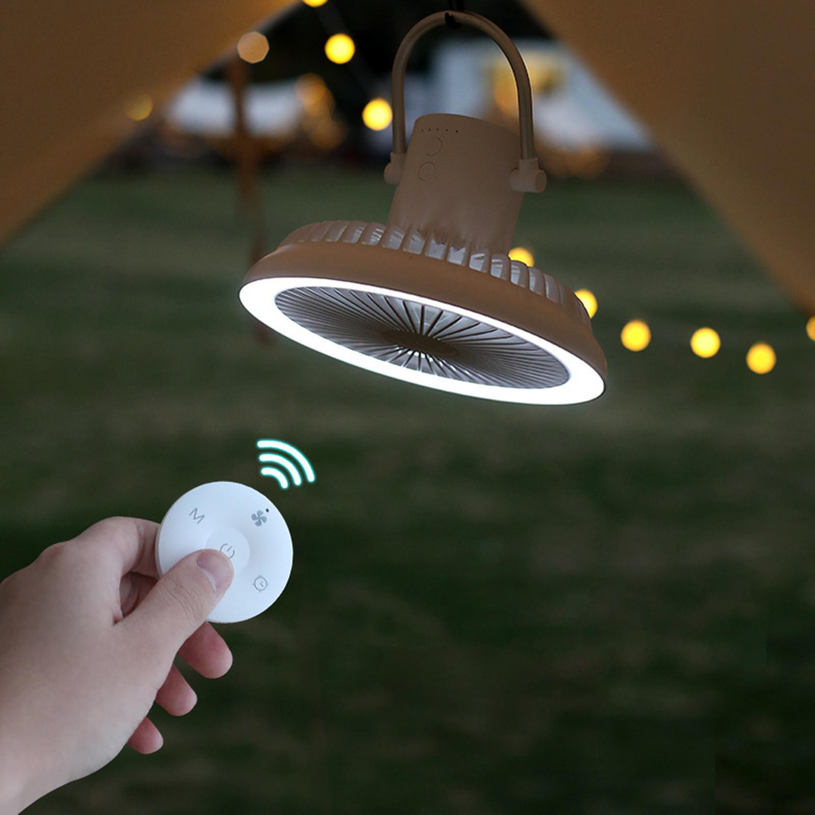 Rechargeable Camping Fan with Tripod | USB, Portable, Hanging Lantern - The Cavorel