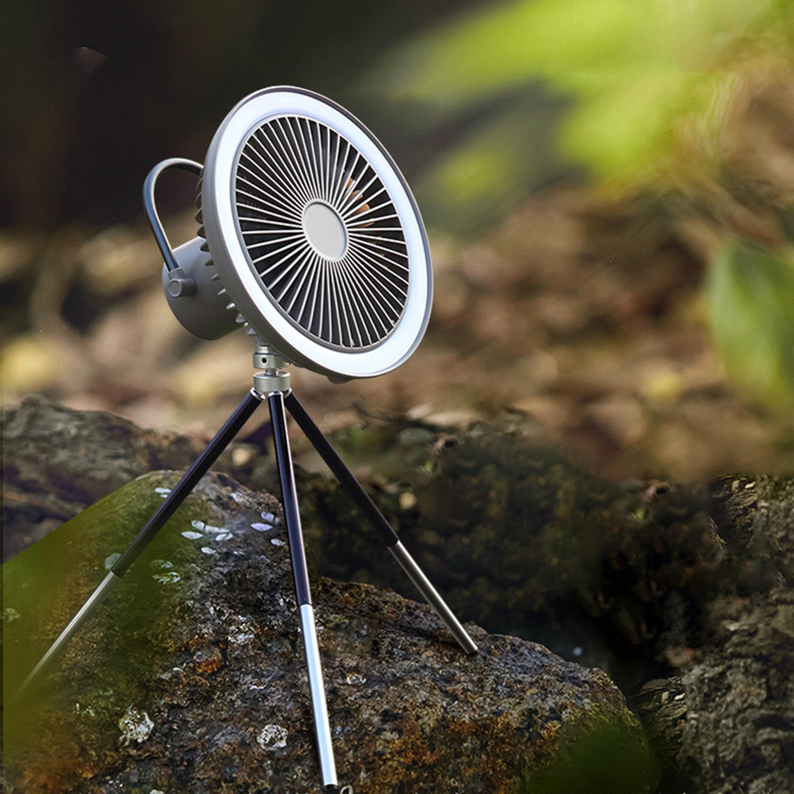 Rechargeable Camping Fan with Tripod | USB, Portable, Hanging Lantern - The Cavorel